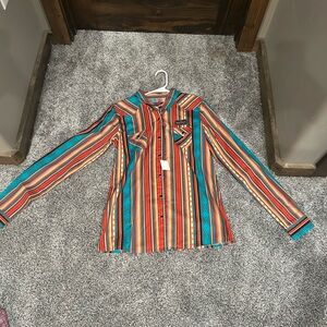 Colorful Striped Button Down Shirt for Kids
